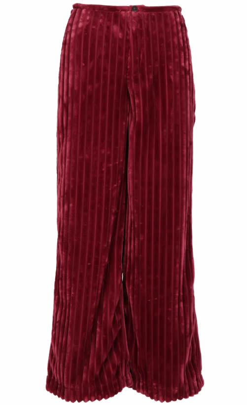 pantaloni larghi 2022 forte forte velluto rosso