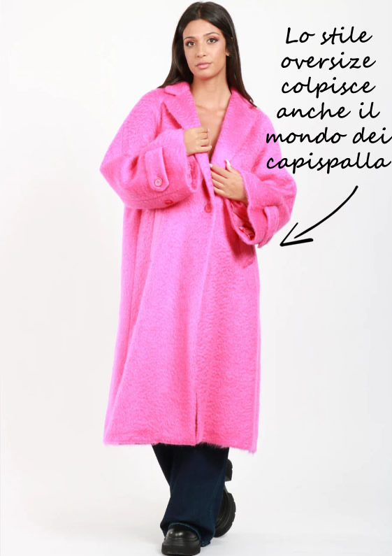cappotti inverno 2024 3 Semicouture, cappotto oversize rosa