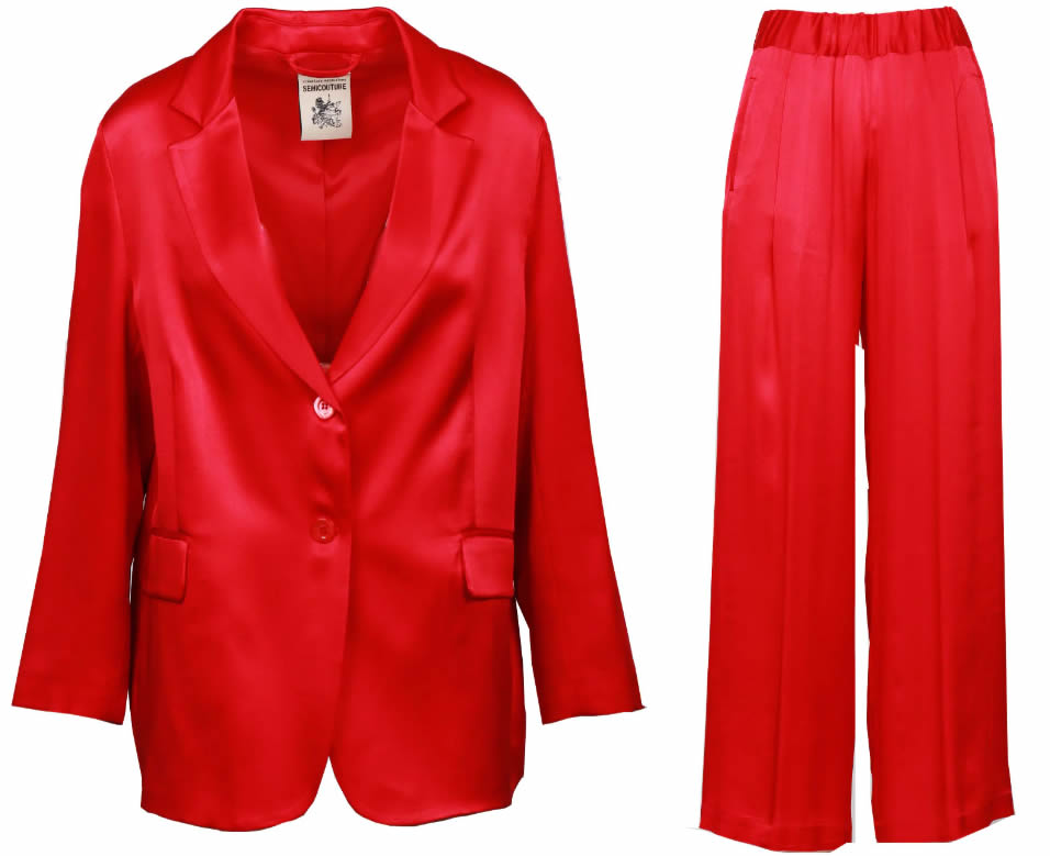 tailleur rosso semicotoure